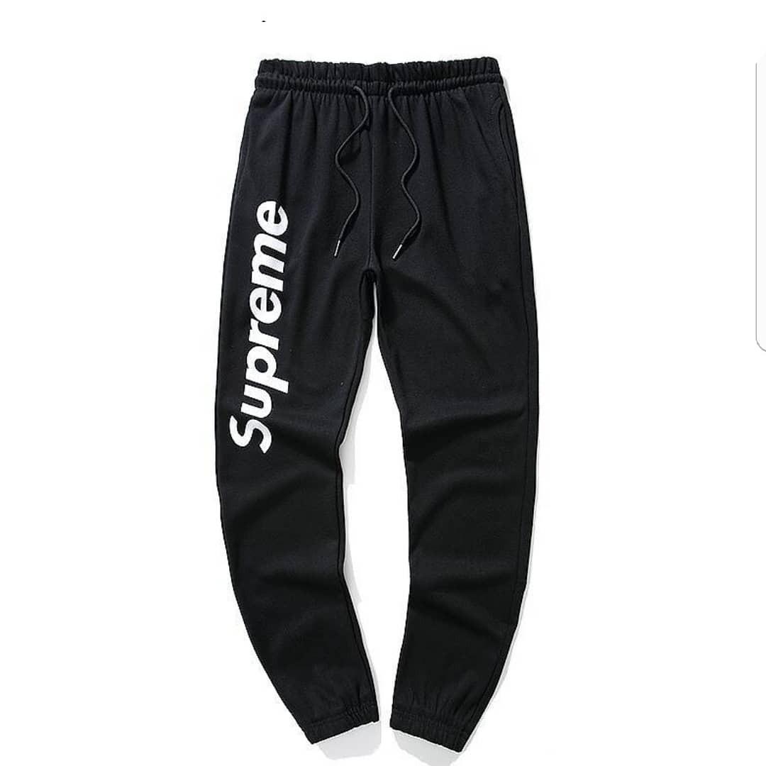 Supreme black joggers deals