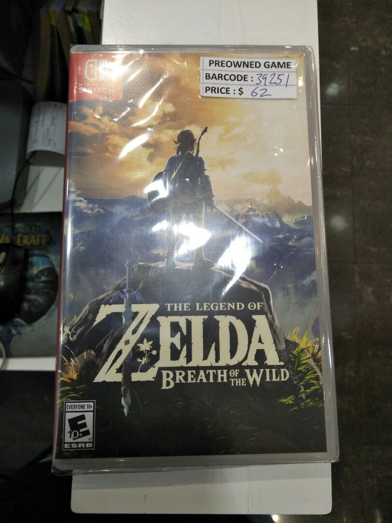 zelda breath of the wild pre owned