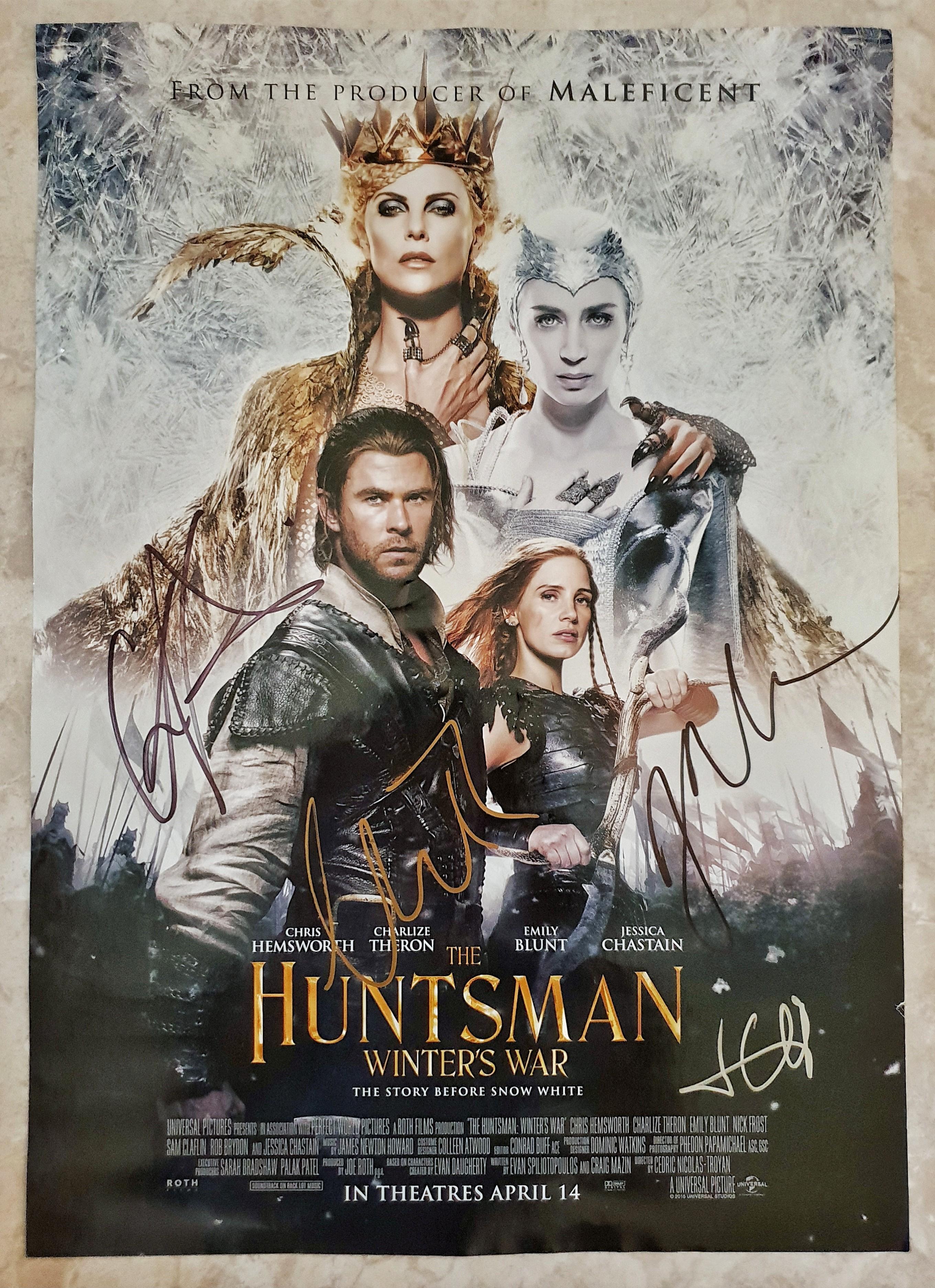 Price Reduced The Huntsman Winter S War Autographed Poster