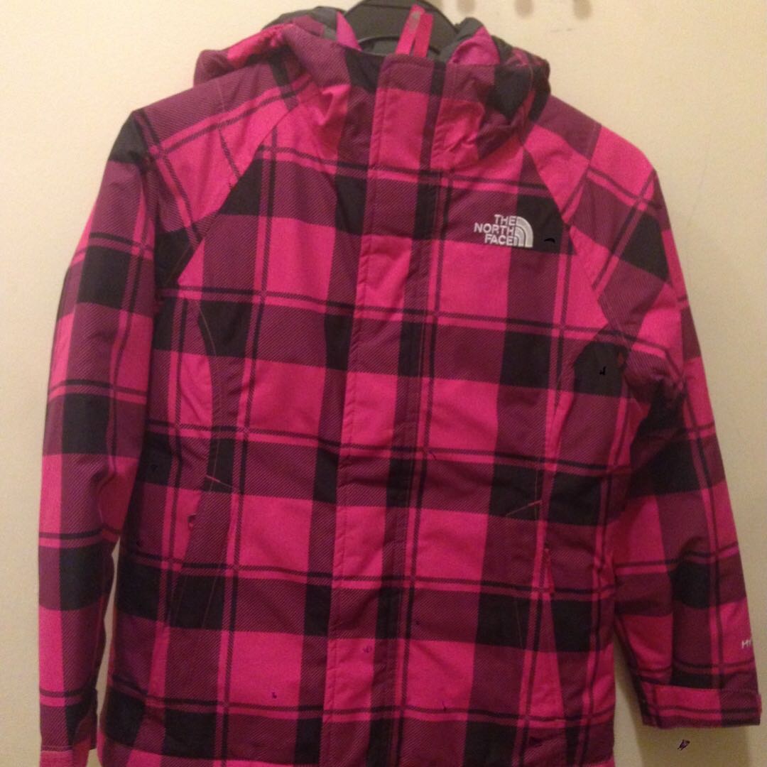 north face red plaid jacket