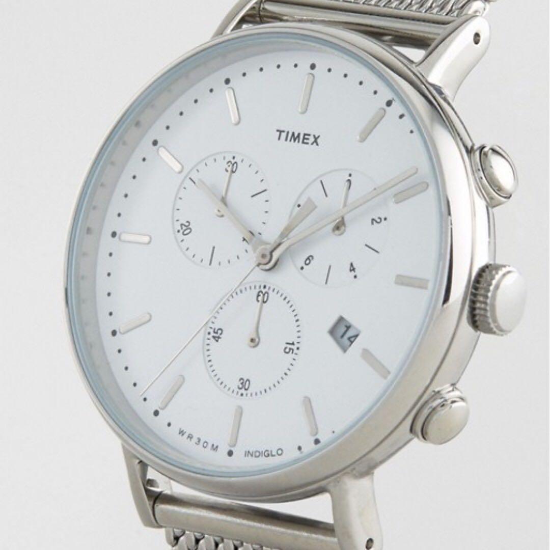 Fairfield chronograph 41mm best sale mesh band watch