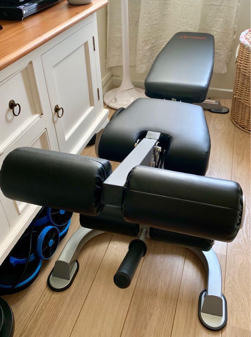 adjustable weight bench with leg curl