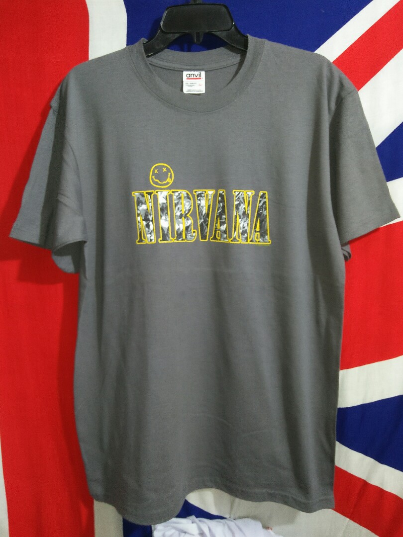 Vintage Nirvana 1997 Smiley Face T-Shirt Original, Men's Fashion ...