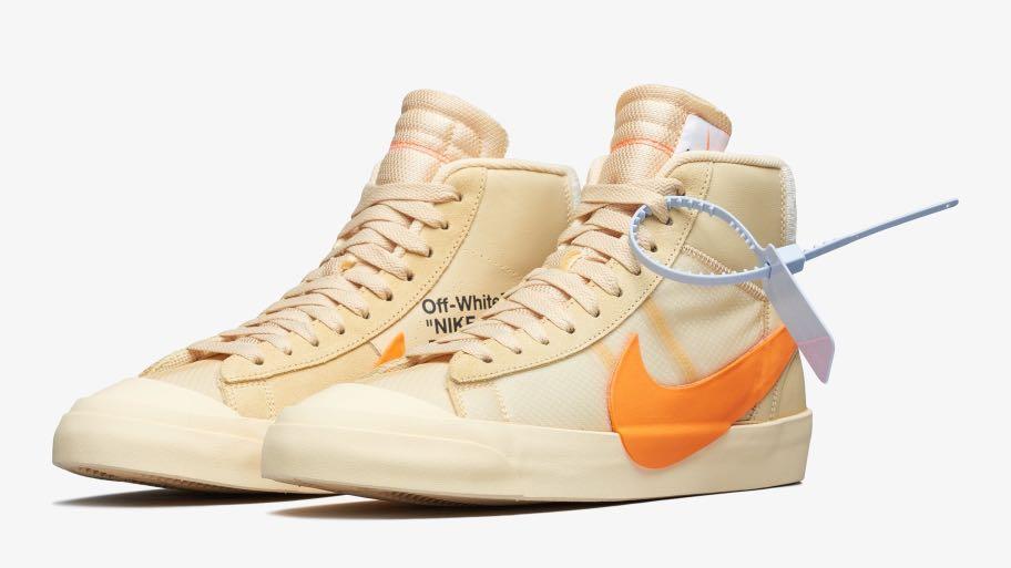 nike blazer mid off white orange
