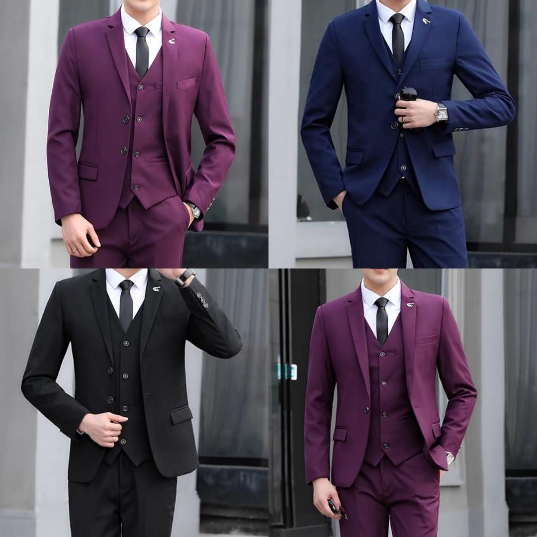 2 Piece Men Suit Blazer Pants 3 Piece Suit Men S Fashion