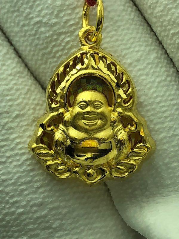 999 gold laughing Buddha pendant. Adult Women s Fashion Jewelry