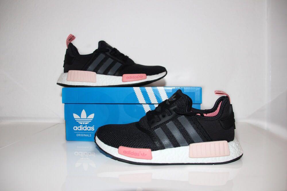 Adidas NMD R1 Pink Peach, Women's Fashion, Footwear, Sneakers on Carousell