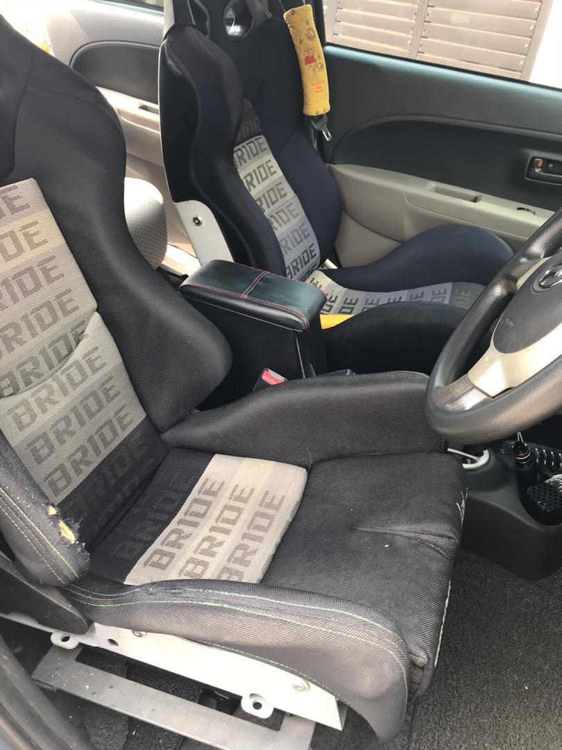 BRIDE CUGA SemiBucket Seats with Myvi Railing, Auto Accessories on