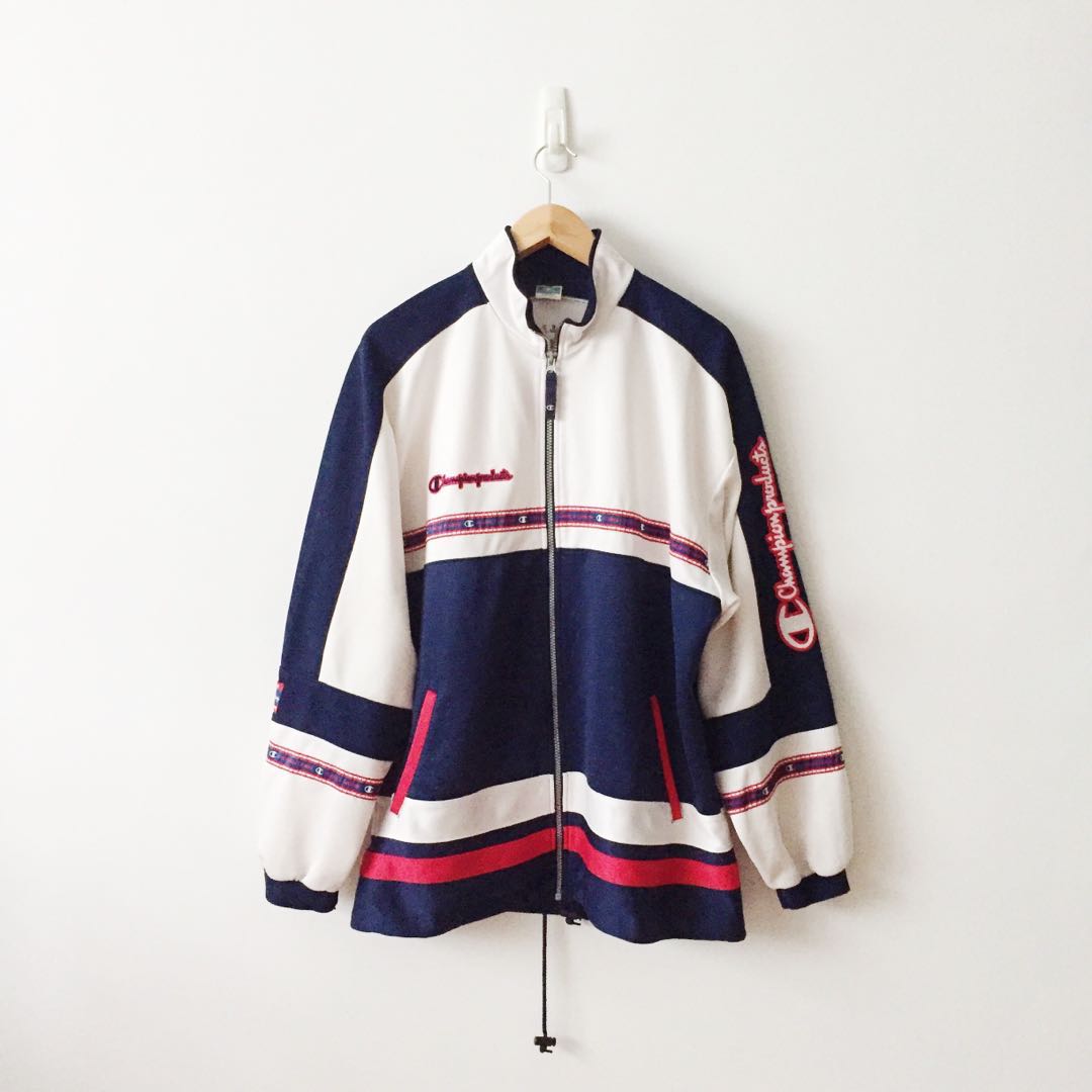 Champion Vintage Full Zip Track Tracktop , Men's Fashion, Coats, Jackets and Outerwear on Carousell