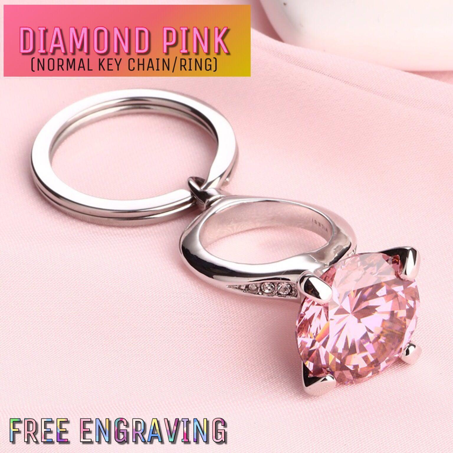 Diamond ring keychain on sale