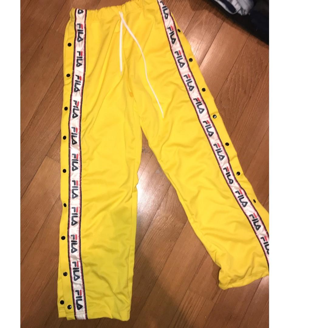 yellow fila pants