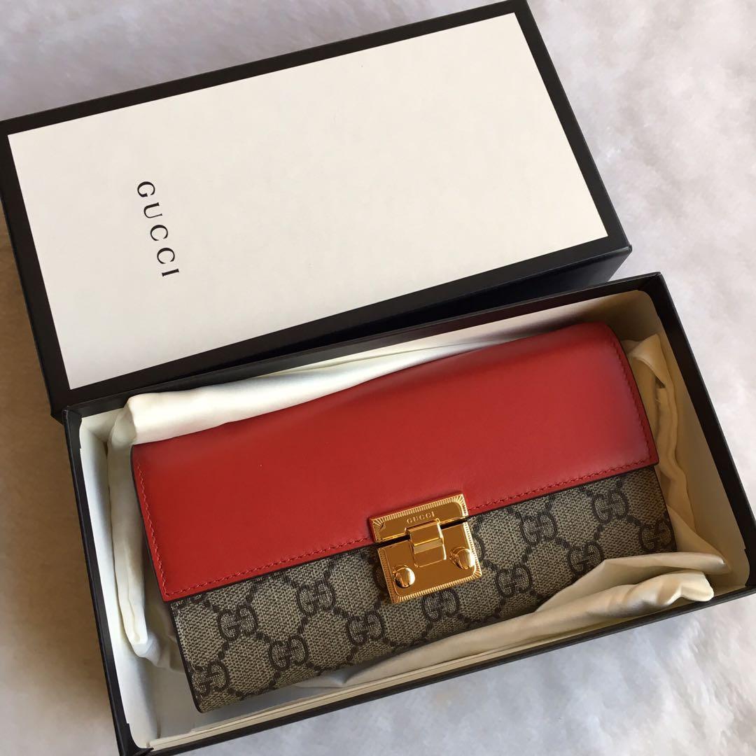 Gucci padlock continental wallet store