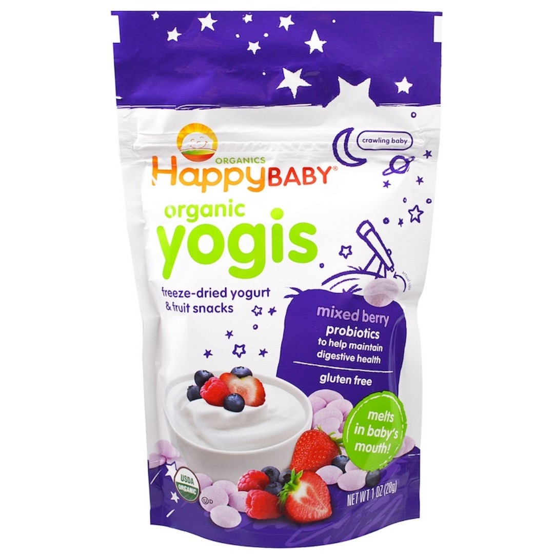 Happy Baby Organic Yogis Yogurt Fruit Snacks Mixed Berry 1 Oz 28 G Babies Kids Nursing Feeding On Carousell