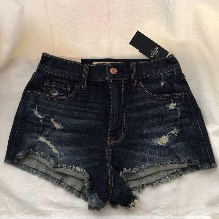 hollister ripped jean shorts
