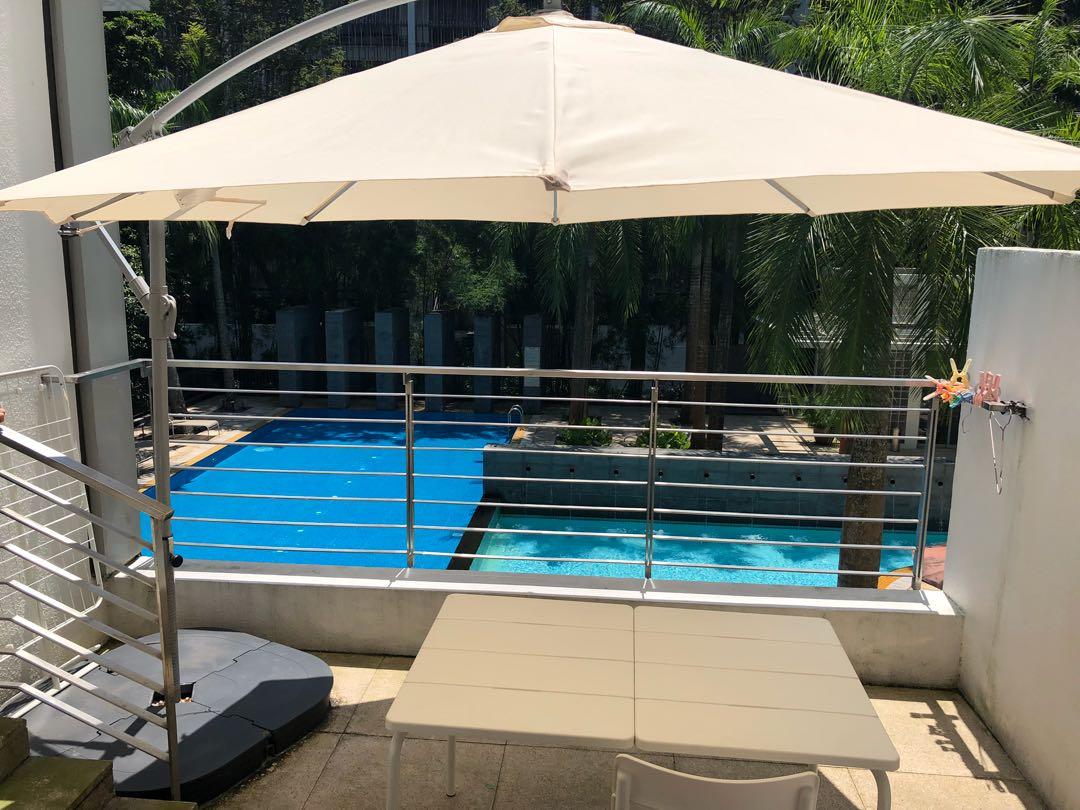 Ikea Balcony Parasol Umbrella And Furniture Set Furniture Others On Carousell