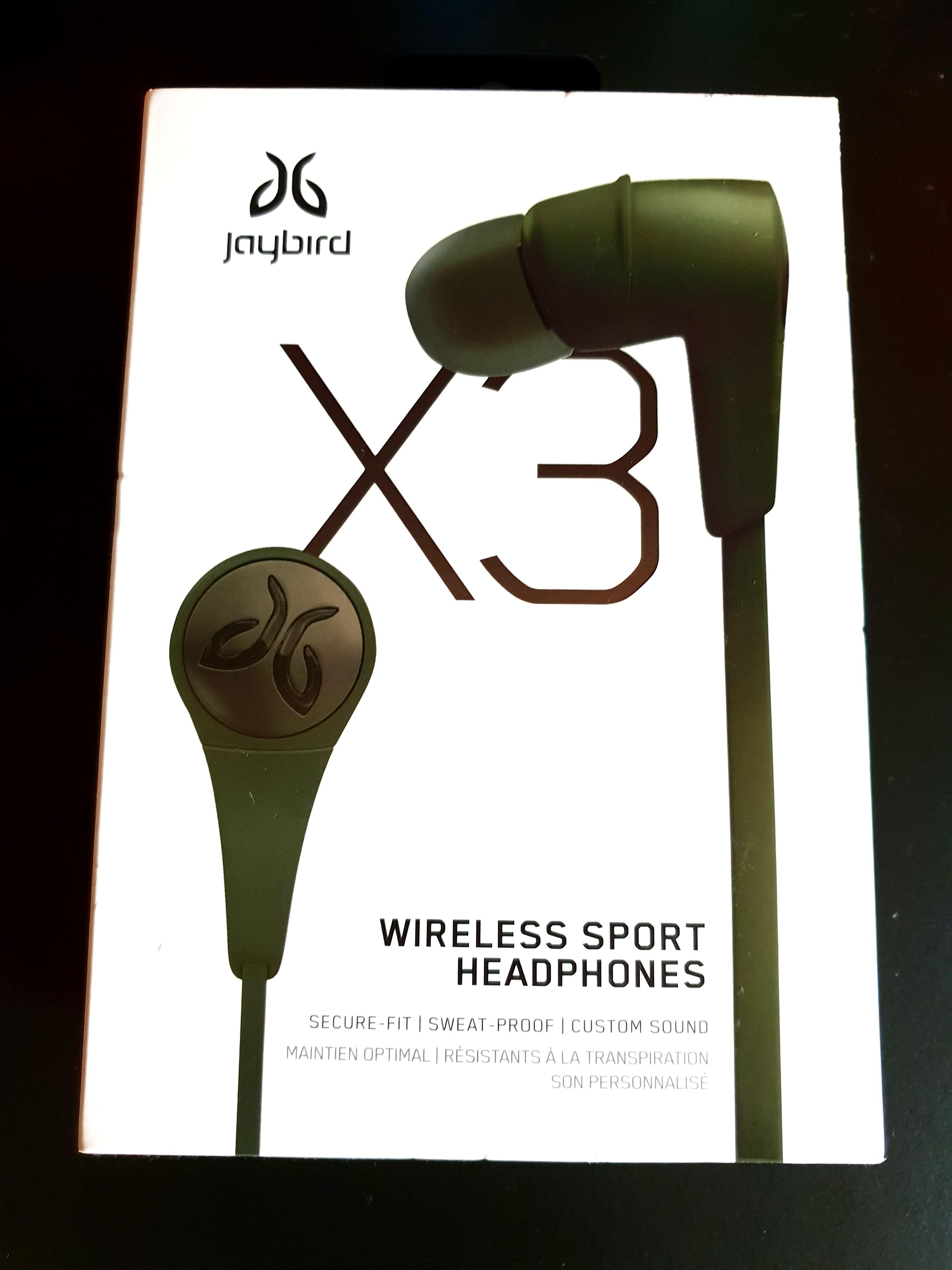 Jaybird X3 New Alpha Green (Category: Earphones) located in Singapore. Submitted by pedal_metal (Listing ID 111992127, Image 1). Description: BNIB authentic genuine Jaybird X3 Color Alpha Green Full set with unused sealed accessories: -Comply Foam tips -Silicon tips -Cable adjuster -Wingtips 1 year Jaybird warranty Receipt invoice included *Lowballing not entertained.