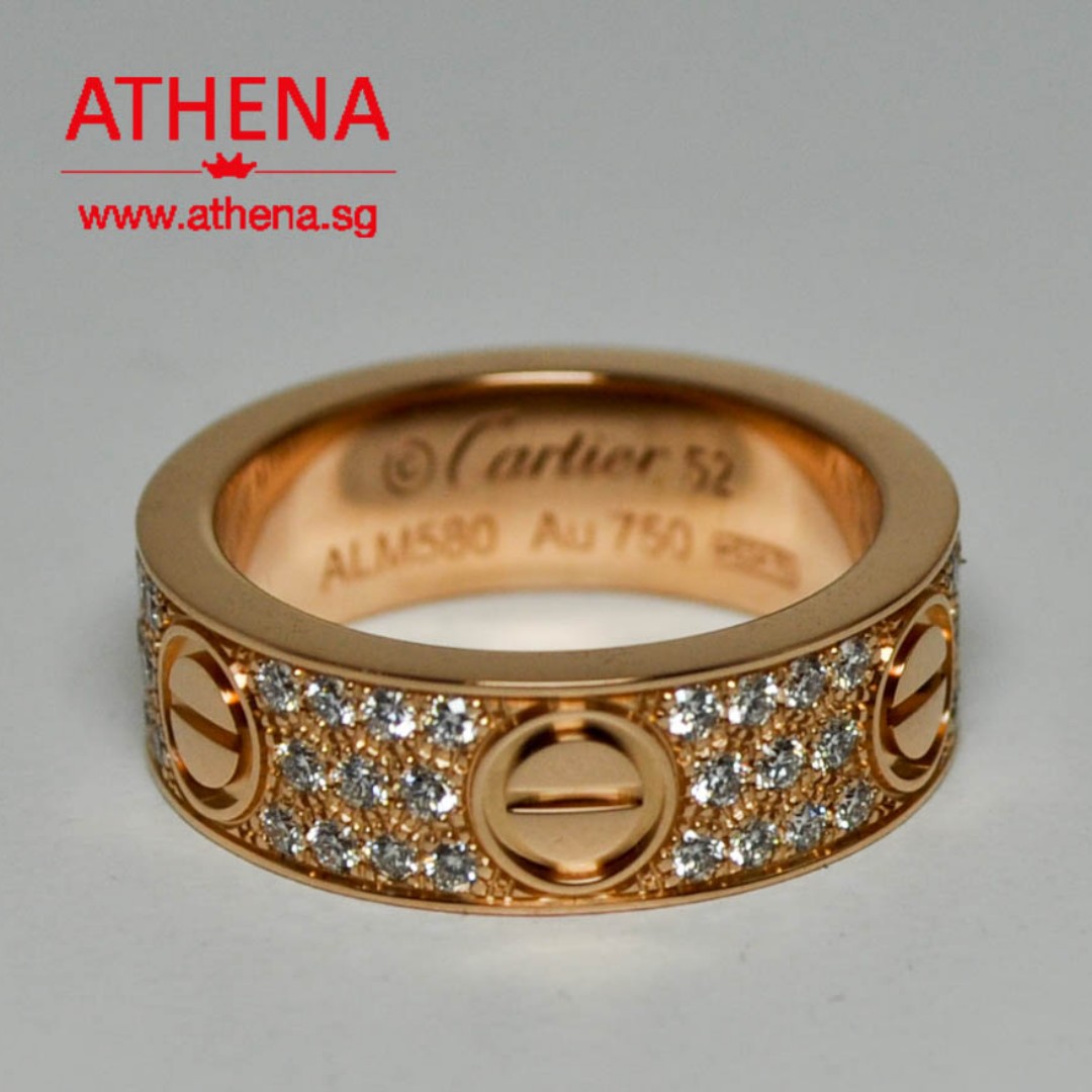 cartier love ring 750 52