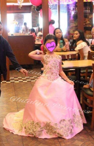 Kids elegant ball gown 7th birthday gown Babies Kids Babies Kids Fashion on Carousell