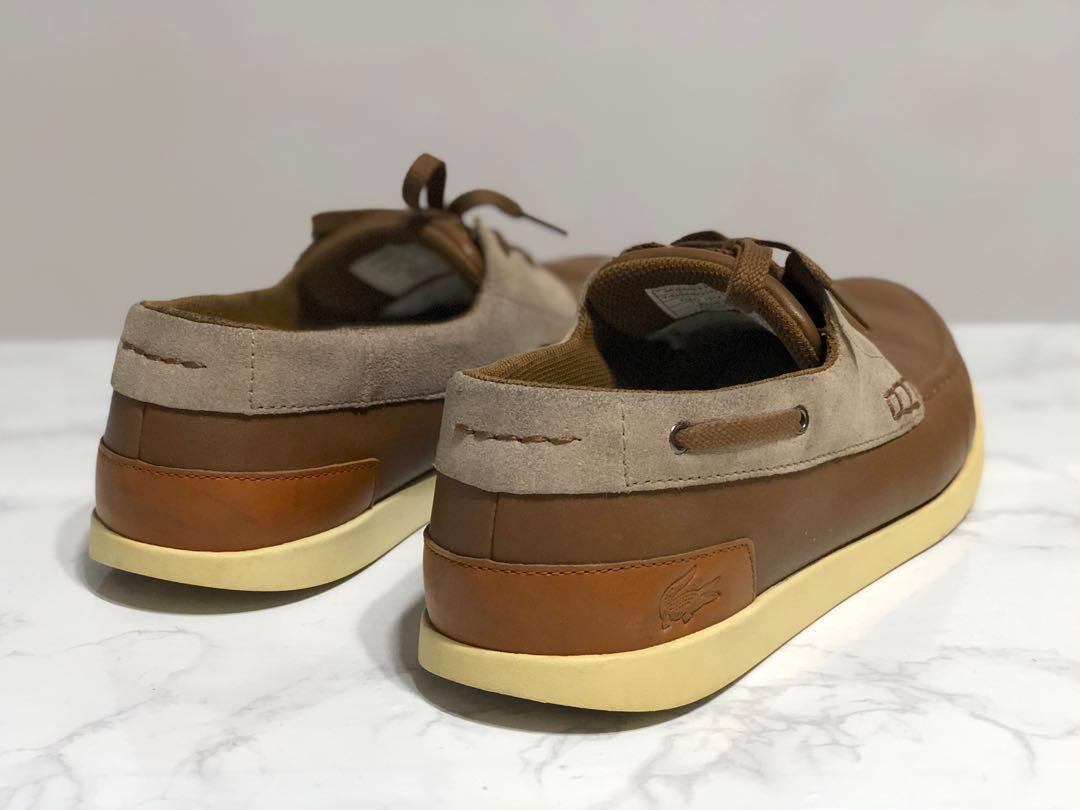 lacoste boat shoes leather