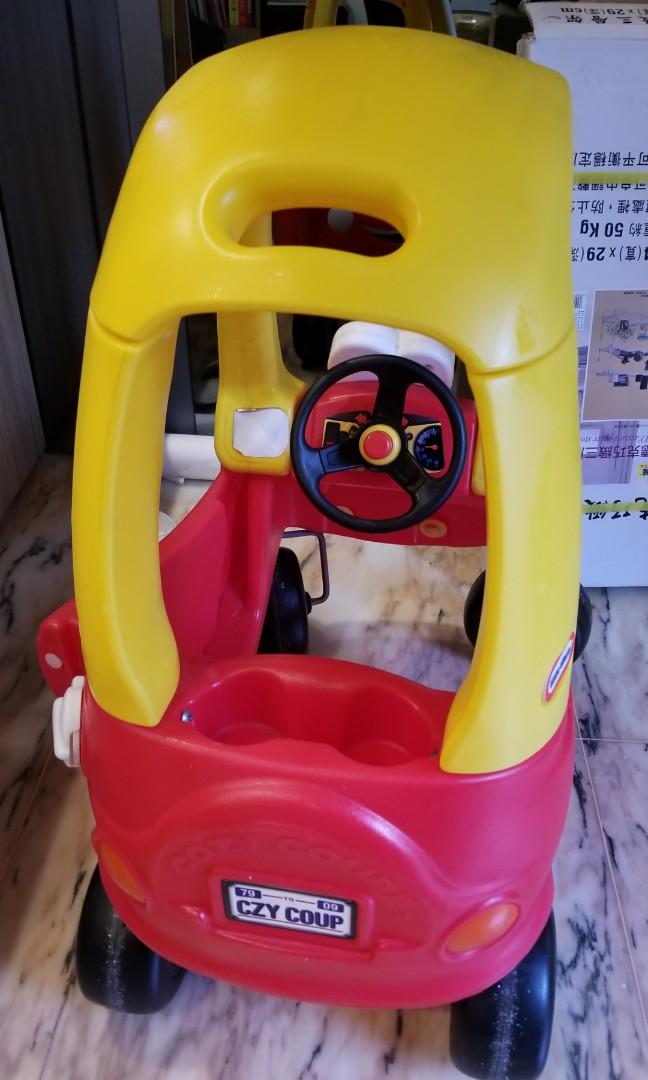 red and yellow cozy coupe