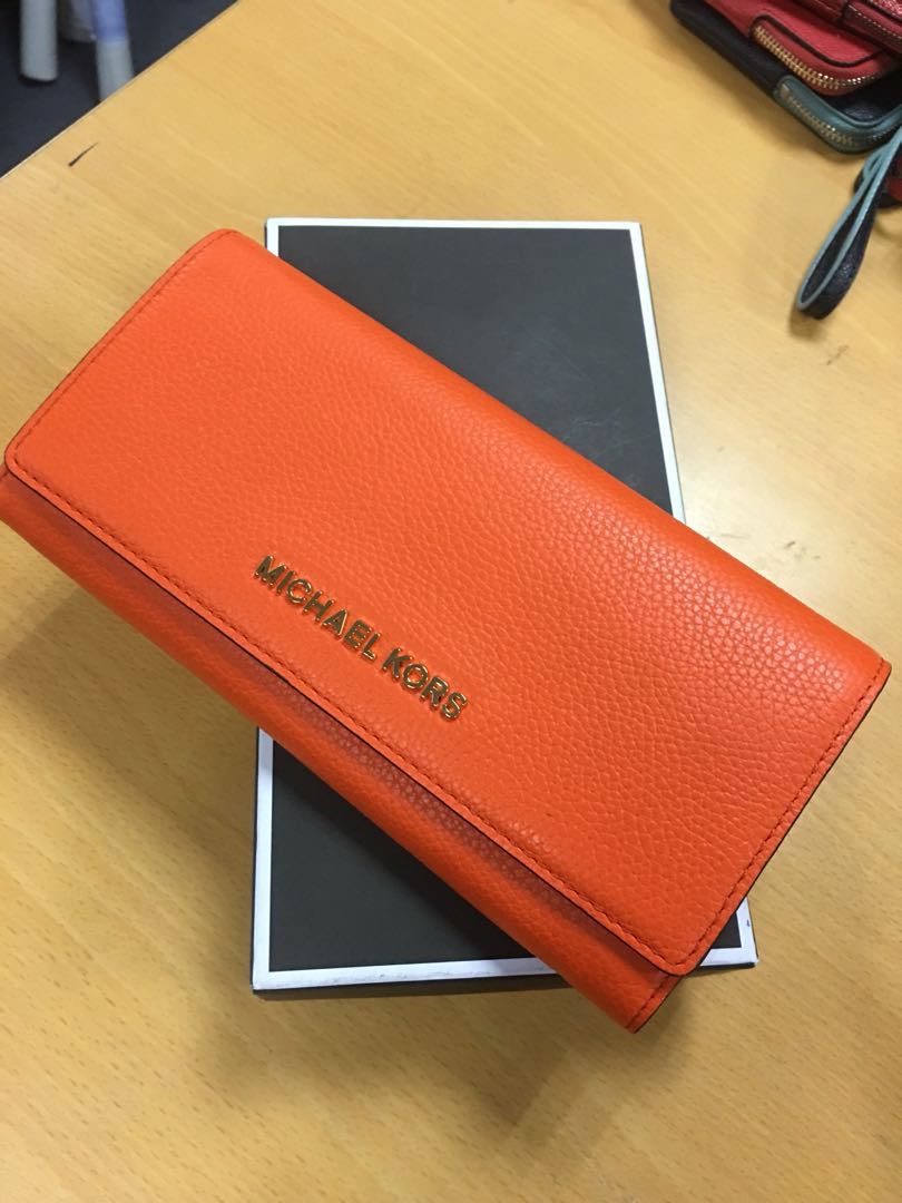 orange mk wallet