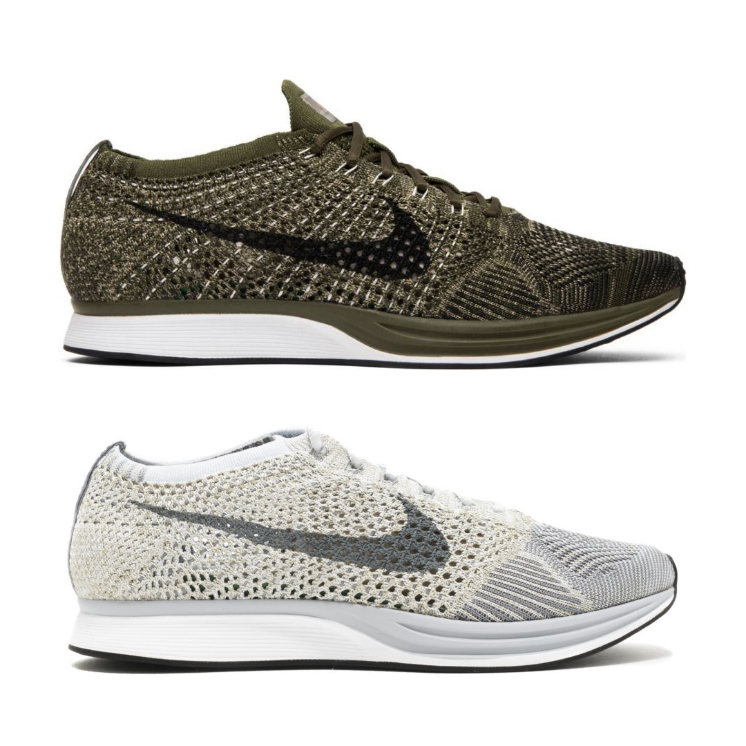 nike flyknit racer mens olive