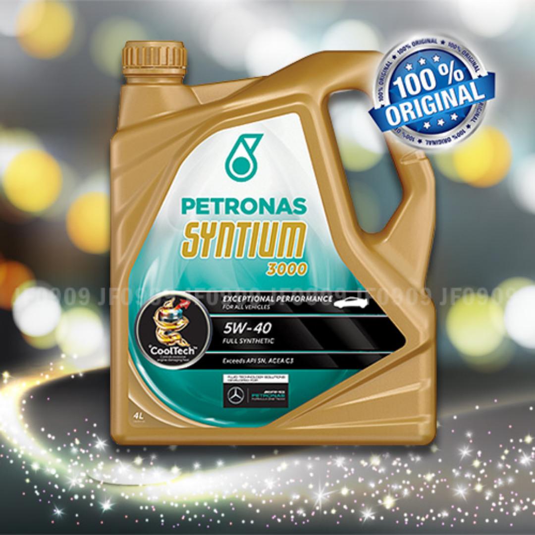 Petronas Syntium Fully Synthetic Engine Oil 3000 Sn 5w 40 4l Auto Accessories On Carousell