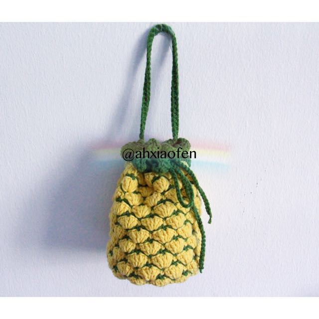 crochet pineapple purse