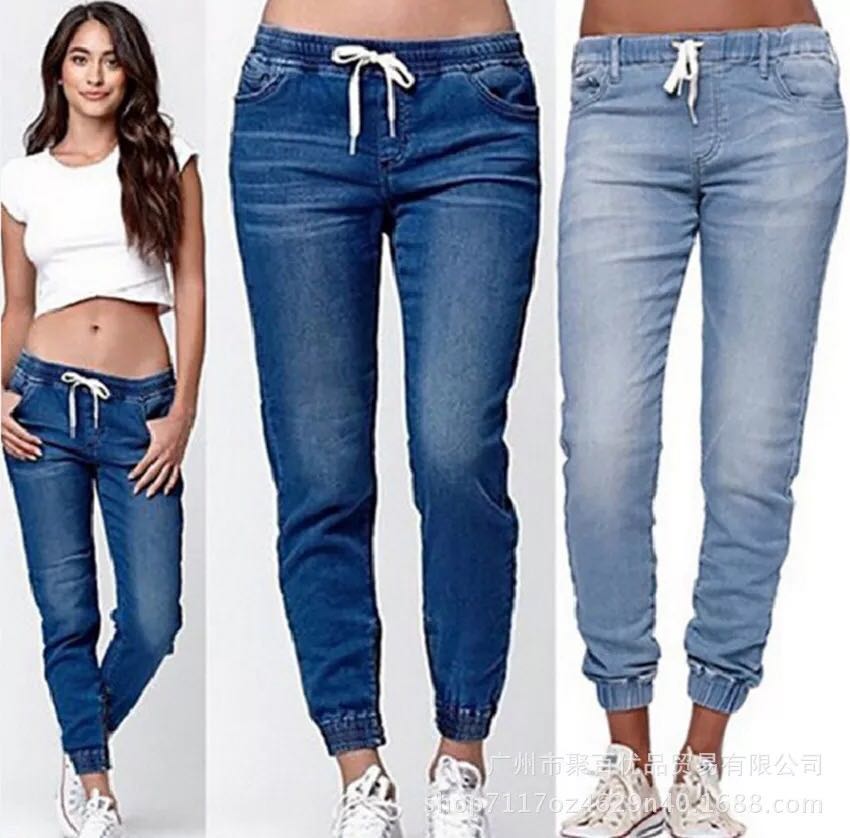 blue jean joggers womens