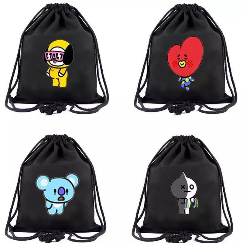 bt21 drawstring bag