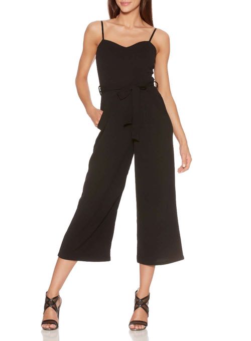 quiz black culotte jumpsuit