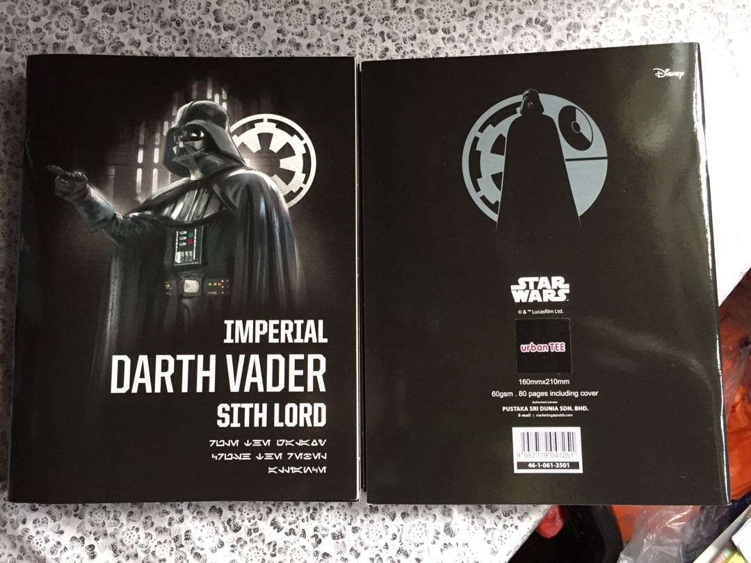 Star Wars Darth Vader Writing Exercise Book X 10 Pcs, Hobbies & Toys ...