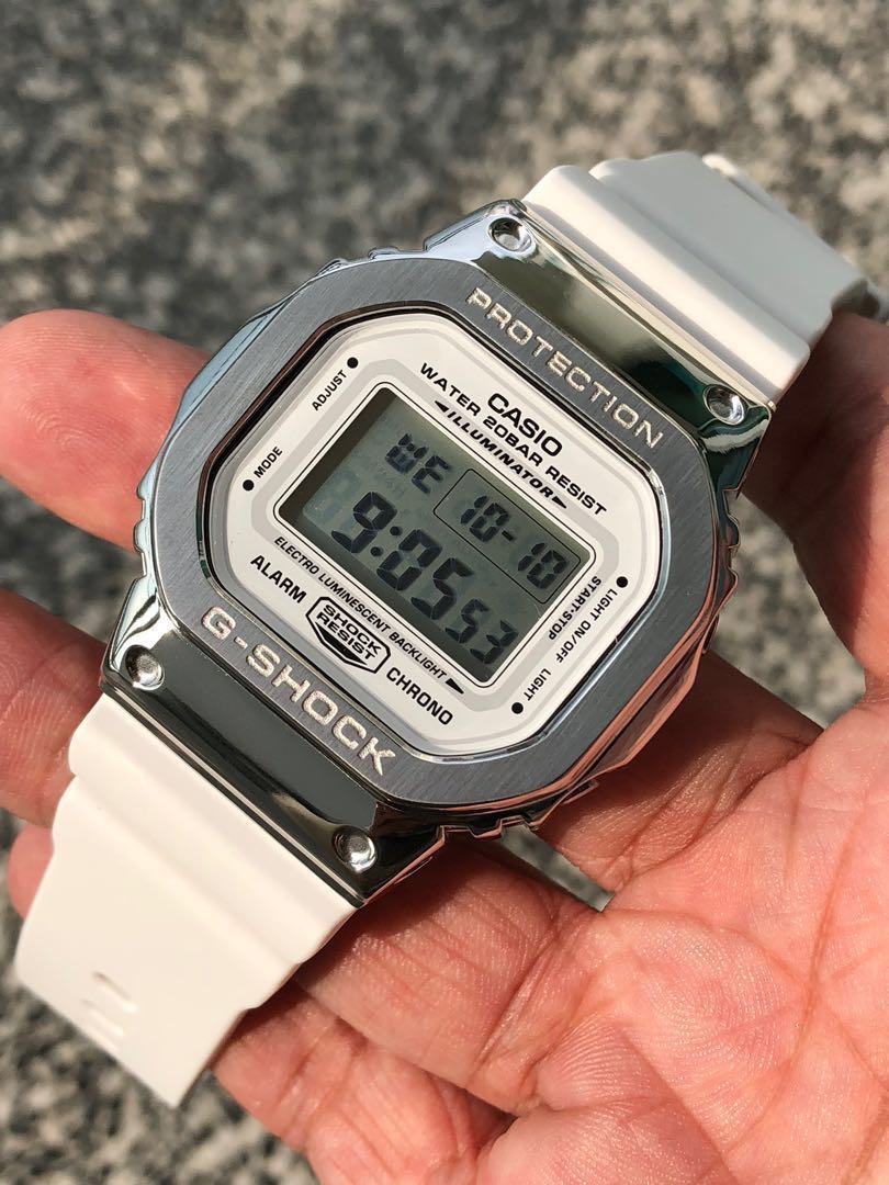 The latest IN thing in G Shock DW5600 in Silver metal casing Casio CASIO Casio