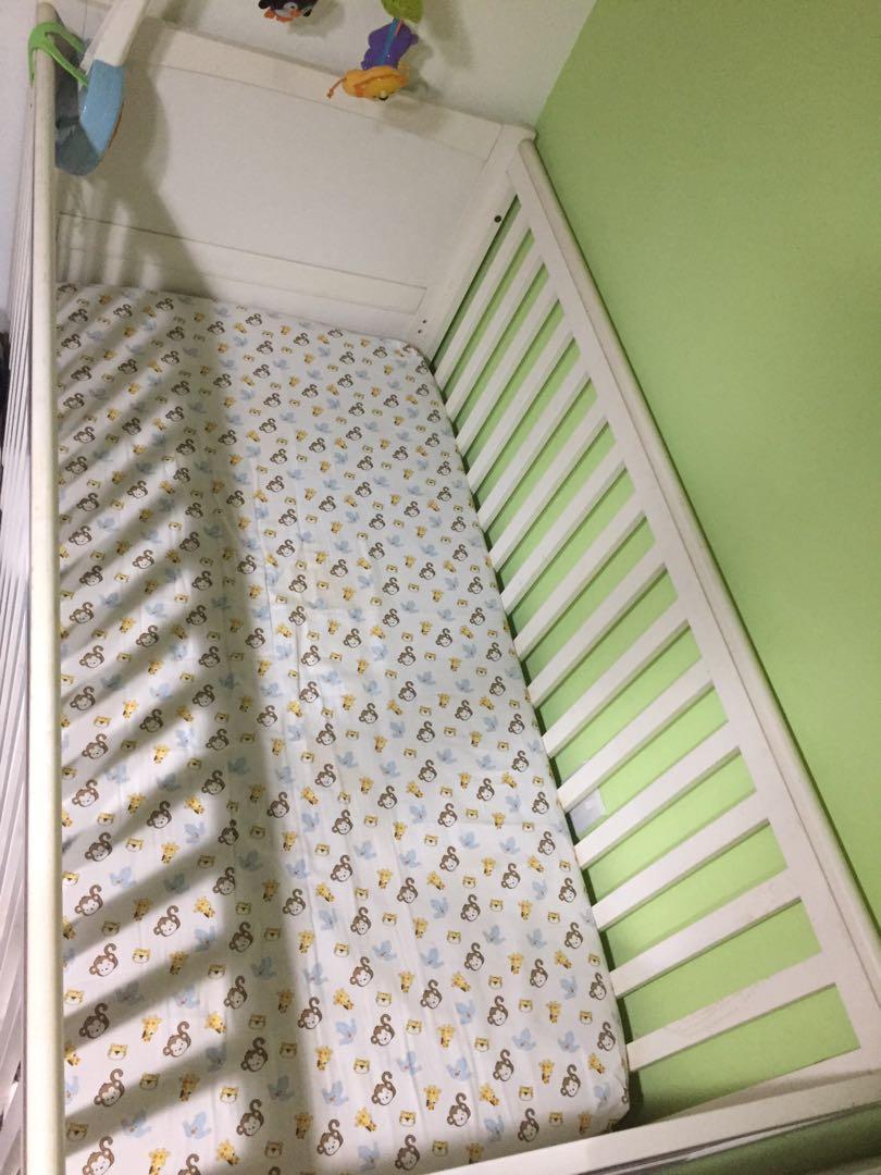 Used Mothercare Cot Adjustable to toddler bed, Babies & Kids, Baby