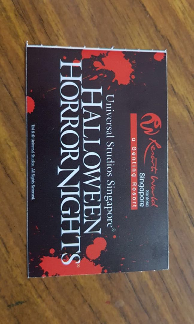 USS Halloween Horror Nights STUDENT ticket, Tickets & Vouchers, Event Tickets on Carousell