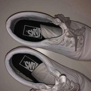Leather white Vans