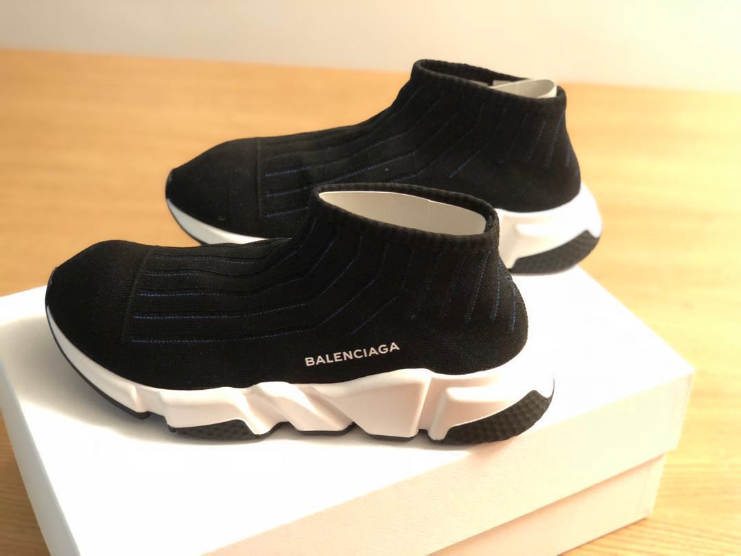 Balenciaga BlackBlue Speed 20 Sneakers EU 42  ShopStyle Trainers   Athletic Shoes