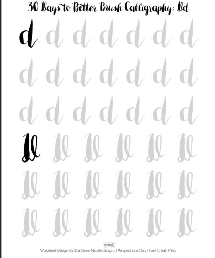 Brush lettering guide and workbook (watercolour), Hobbies &amp; Toys ...