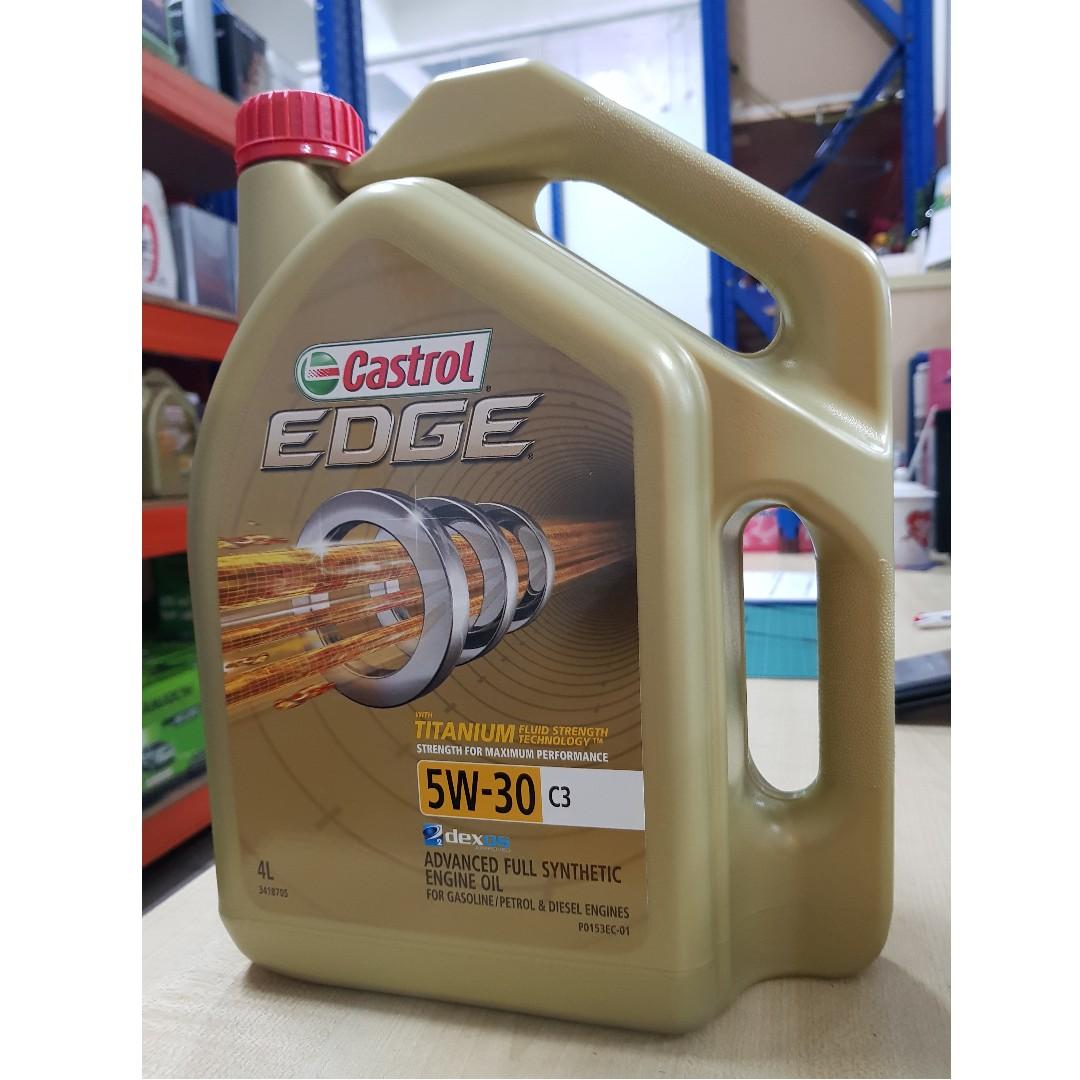 Castrol Edge 5w30 C3 Fully Synthetic Engine Oil Dexos2 Car Accessories Accessories On Carousell