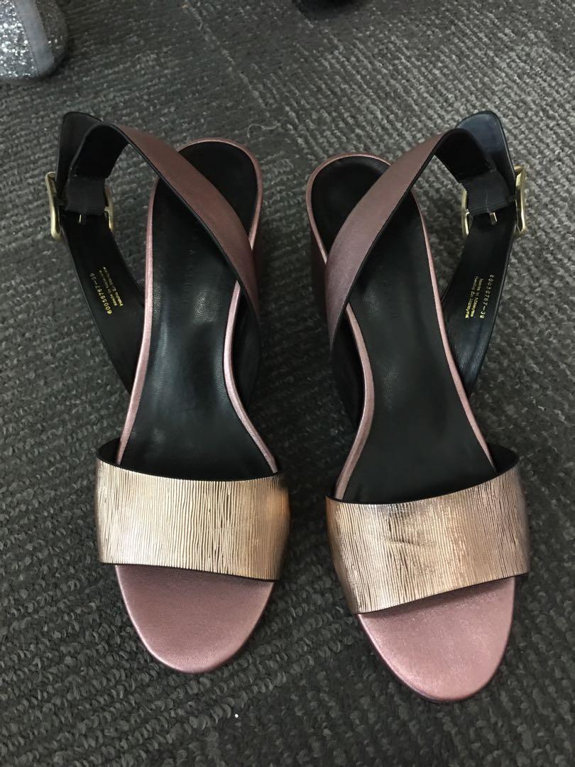 rose gold slingback heels