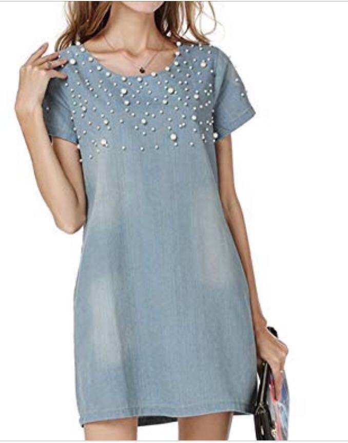 Denim and pearls 2025 dress