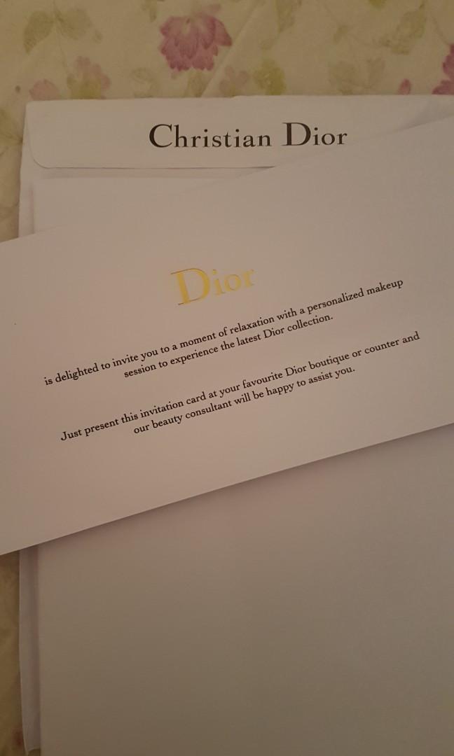 Dior] Personalized Make up Session Invitation, Tickets & Vouchers, Local  Attractions and Transport on Carousell