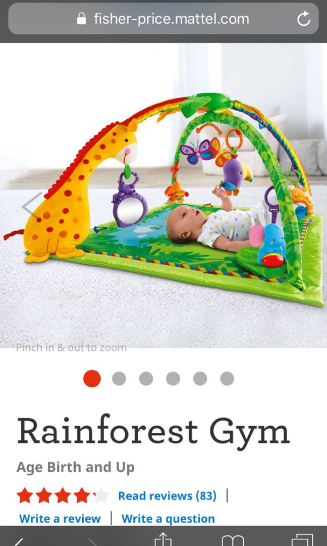 Fisher Rainforest Gym Mat Babies Kids Toys Walkers On Carousell