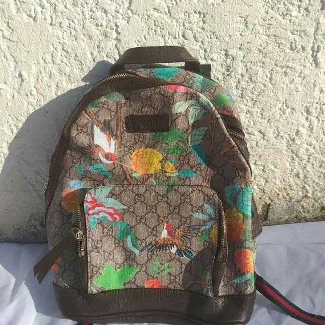GUCCI BACKPACK LEATHER GREEN FOREST