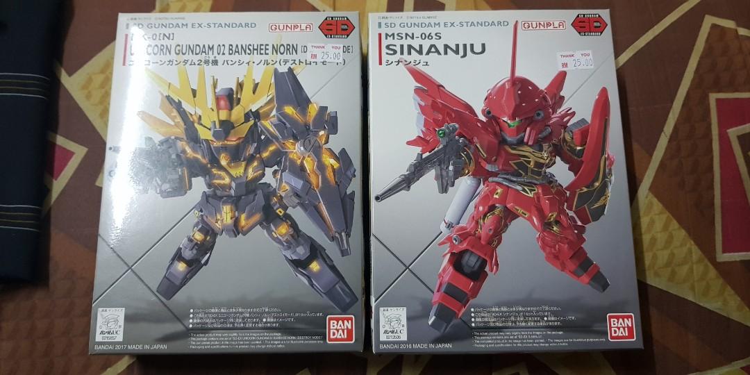 Gundam Sd Ex Standard Sinanju And Unicorn Gundam 02 Banshee Norn Destroy Mode Hobbies Toys Collectibles Memorabilia Fan Merchandise On Carousell