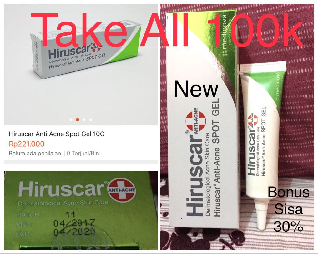 Hiruscar Anti Acne Spot Gel Kesehatan Kecantikan Kulit Sabun