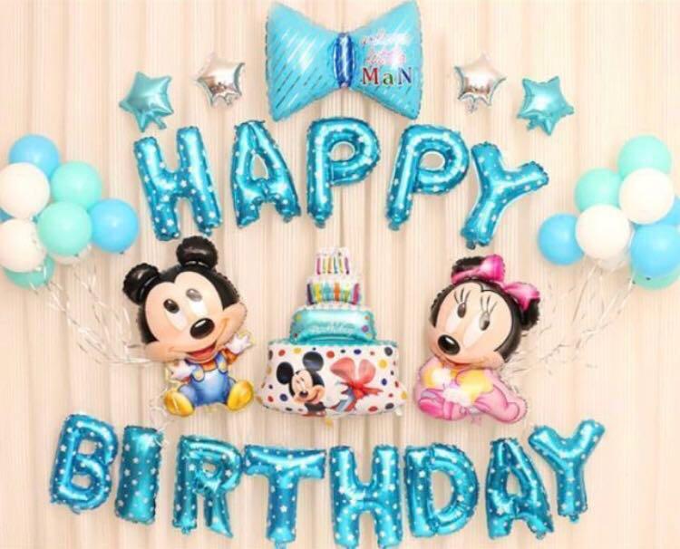In Stock Happy Birthday Party Decoration Set Baby Mickey