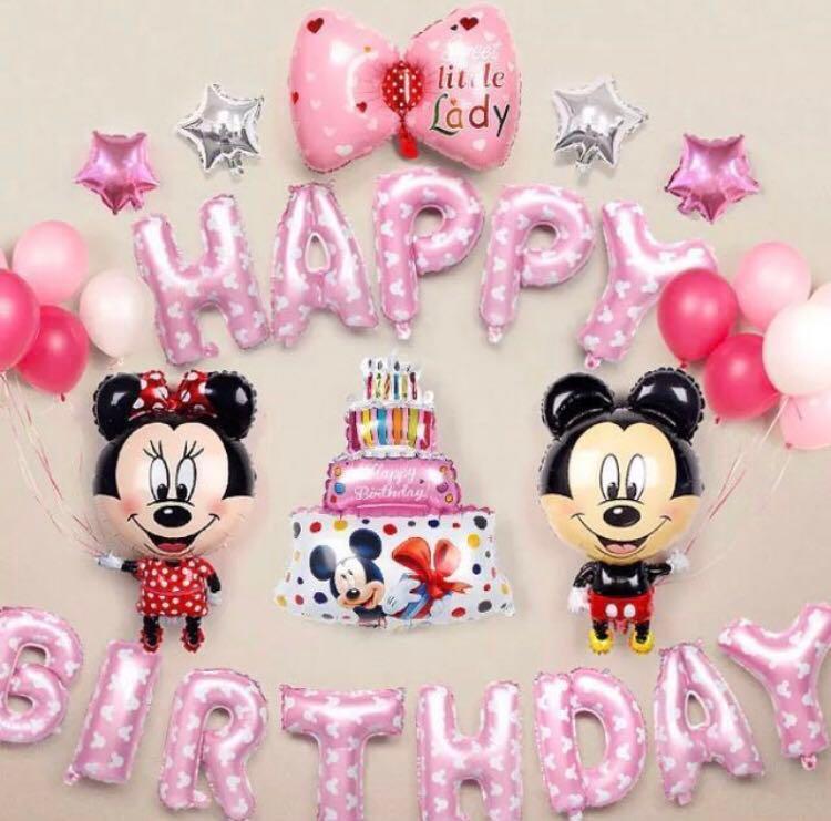 In Stock Happy Birthday Party Decoration Set Mickey Minnie