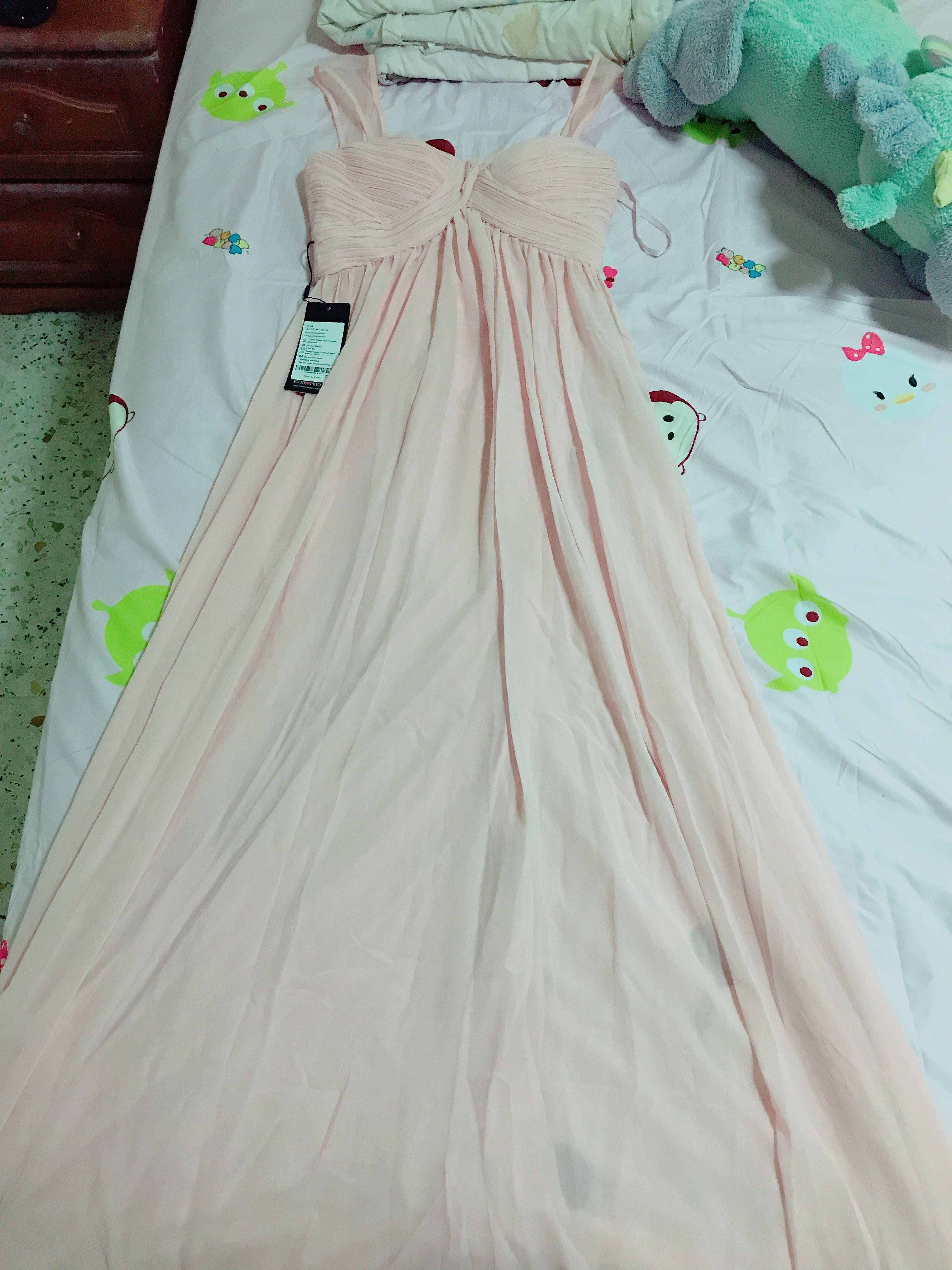 baby pink maxi dresses