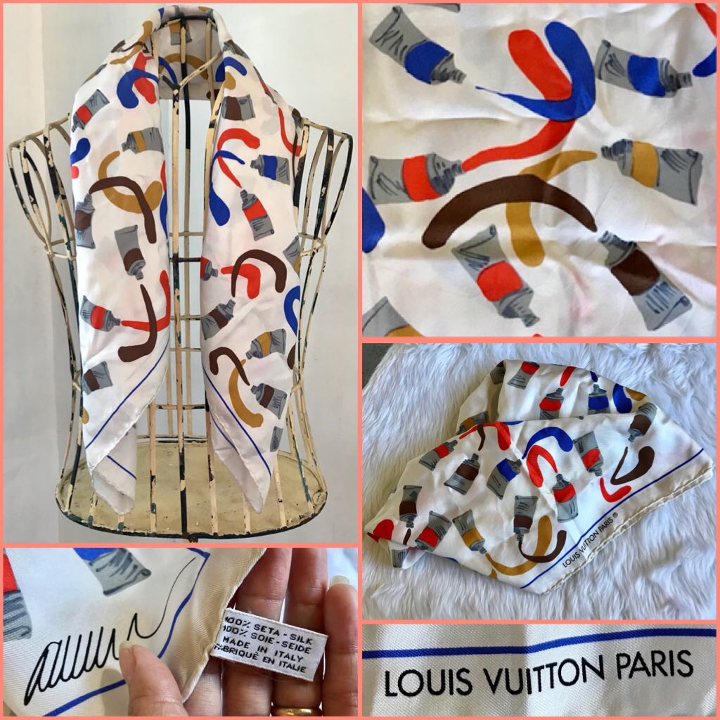 Estate Collection - Scarf - Louis Vuitton Silk Scarf Paint Tube